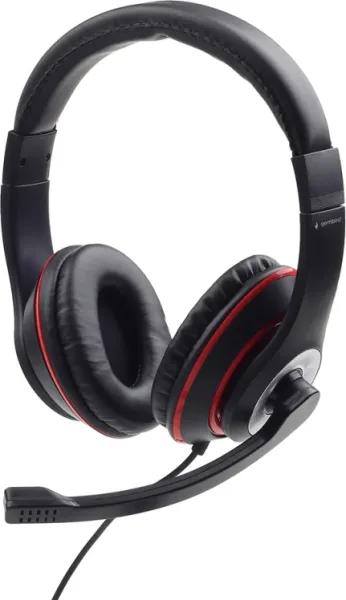 Auriculares Gembird Mhs-03-Bkrd Negro Rojo Microfono Alambrico 3.5Mm