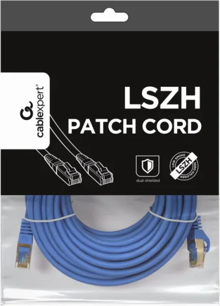 Cable Red S-Ftp Gembird Cat 6A Lszh Azul 10 M