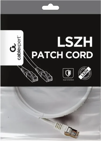 Cable Red S-Ftp Gembird Cat 6A Lszh Blanco 1 M