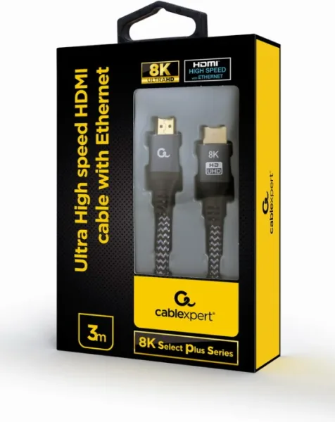 Cable Trenzado HDMI 2.1 8K 60Hz Gembird Select Plus Series con Ethernet 3M Negro