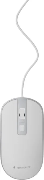 Raton Gembird Mus-4B-06-Ws Optical 1200 Dpi White Silver USB