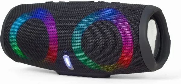 Altavoz Portatil Gembird Spk-Bt-LED-02 10W Bluetooth Negro