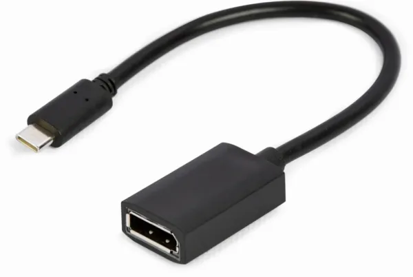 Cable Adaptador USB Tipo-C a DisplayPort 4K 15 Cm Negro
