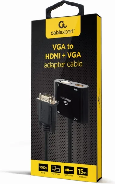 Cable Adaptador VGA a HDMI VGA 0 15 M Negro