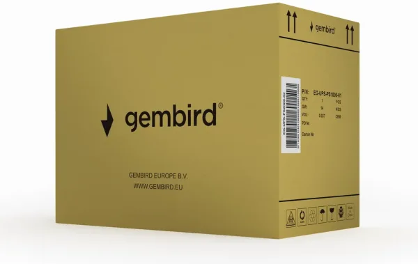 Sai Gembird Onda Senoidal 2000 Va Display LCD 2 Schuko 3 Sali C13 USB Negro