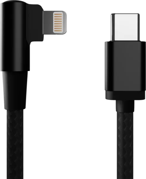 Cable Gembird USB Cm-8Pin de 8 Pines Trenzado de Algodon en Angulo, 0,2 M,Negro