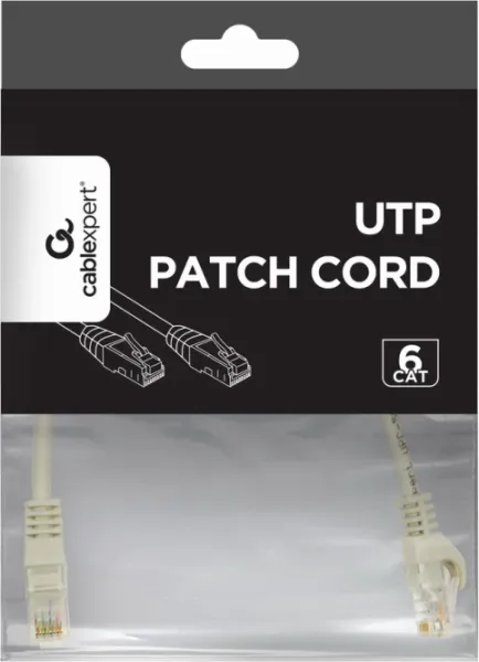 Cable Red Gembird Utp Cat6 0,25M Cobre Gris