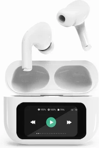 Auriculares Gembird Tws-LCD-Anc-01-W Blanco Bt