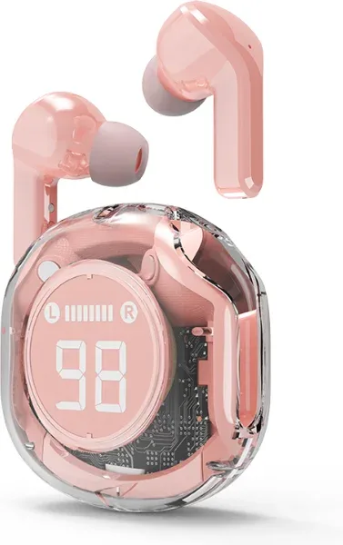 Auriculares Gembird Twst-01-Pk Transparentes Rosa Bt