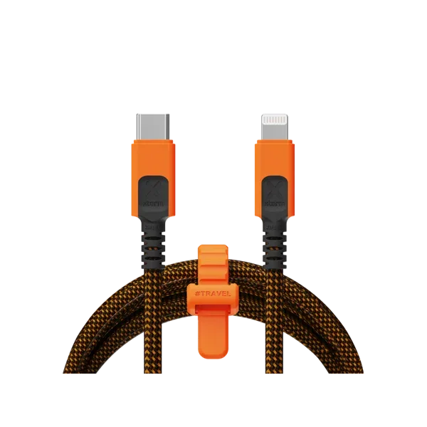 Cable Xtreme USB-C a Lightning 1.5M Negro/Naranja Xtorm