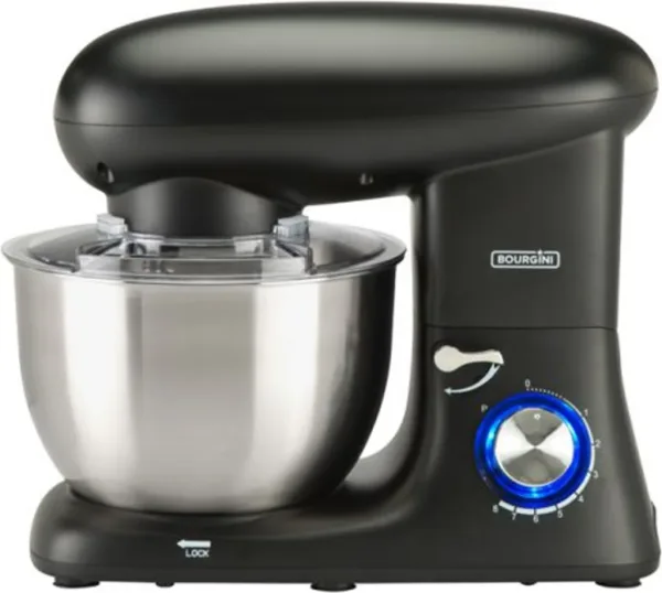 Amasadora bourgini kitchen chef plus 5.52l negra