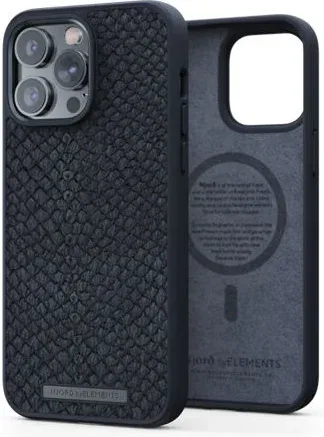 Funda Magsafe Iphone 14 Pro Max Piel de Salmon Negro Njord