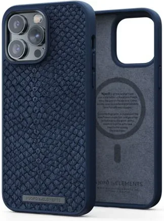 Funda Magsafe Iphone 14 Pro Max Piel de Salmon Azul Petroleo Njord