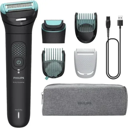 Cortabarbas Philips Body Groomer 7000 Series BG7470/15/ con Batería/ 5 Accesorios