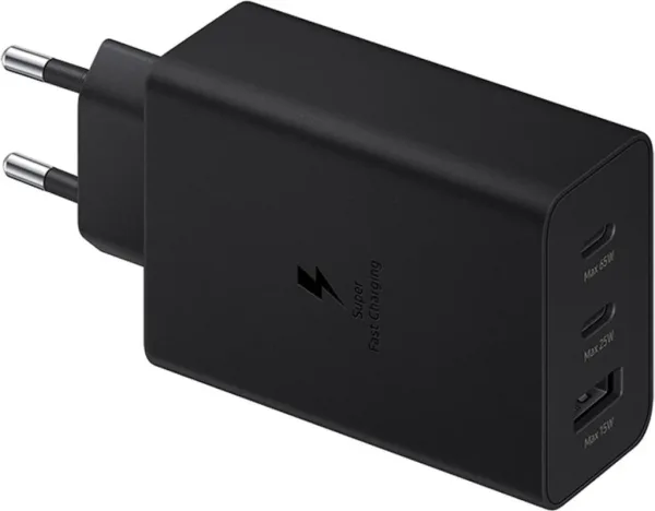 Cargador Trio Samsung Ep-T65302Xusb-C 1Xusb-A 65W Negro sin Cable