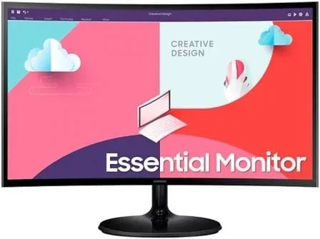 Monitor Profesional Curvo Samsung Essential Monitor S36C S27C364EAU/ 27"/ Full HD/ Negro