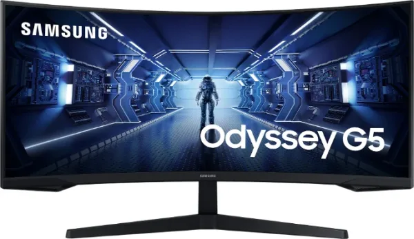 Monitor Gaming Ultrapanorámico Curvo Samsung Odyssey G5 LC34G55TWWP 34"/ UWQHD/ 1ms/ 165Hz/ VA/ Negro