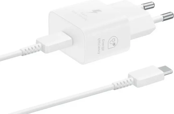Cargador samsung ep - t2510xwegeu USB tipo c blanco 25w cable incluido