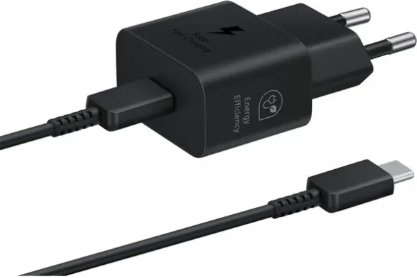 Cargador samsung ep - t2510xbegeu USB tipo c negro 25w cable incluido