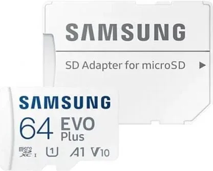 Tarjeta de Memoria Samsung EVO Plus 2023 64GB microSD XC con Adaptador/ Clase 10/ 160MBs