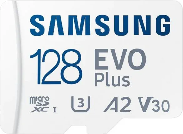 Tarjeta de Memoria Samsung EVO Plus 2023 128GB microSD XC con Adaptador/ Clase 10/ 160MBs