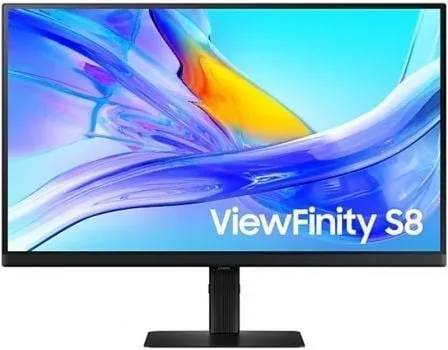 Monitor Profesional Samsung ViewFinity S8 S27D800UAU 27"/ 4K/ Regulable en altura/ Negro