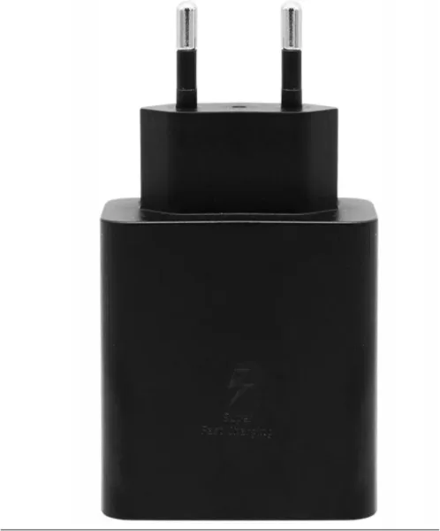 Cargador samsung 50w 2x USB tipo c negro + cable USB tipo c