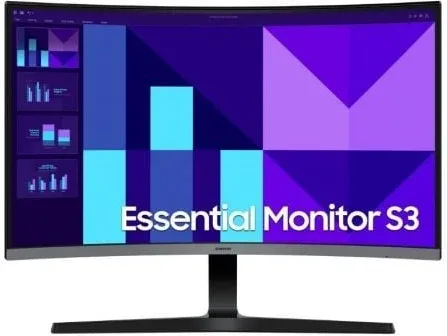 Monitor Profesional Curvo Samsung Essential S3 S39GD S27D392GAU 27"/ Full HD/ Negro y Plata