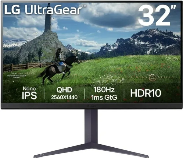 Lg 32gs85q 31.5 pulgadas 1ms 2560 x 1440 HDMI DisplayPort reg. altura