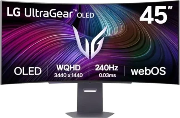 Monitor curvo gaming lg 45gx90sa - b 44.5 pulgadas uwqhd 240hz