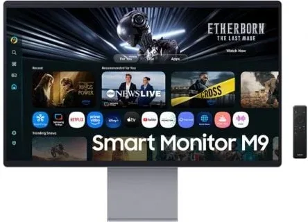 Smart Monitor Gaming Samsung M9 M90SF S32FM900SU 32"/ 4K/ 0.03ms/ 165Hz/ QD-OLED/ Multimedia/ Regulable en altura/ Smart TV/ Plata