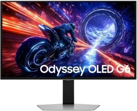 Monitor Gaming Samsung Odyssey OLED G6 G60SF S27FG602SU 27"/ QHD/ 0.03ms/ 500Hz/ QD-OLED/ Regulable en altura/ Plata