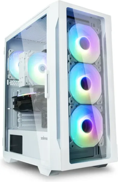Caja Zalman I3 Neo Tg Atx 4Xvent 120Mm 2Xusb 3.0 Blanco S/N Fuente