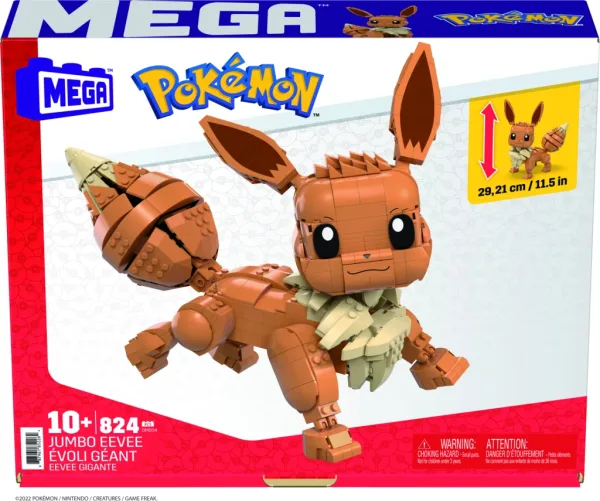 Figura mattel mega construx pokemon jumbo eevee
