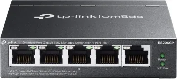 Tp-Link Omada 5-Port Gigabit Easy Managed Switch With 4-Port PoE+Port: 4× Gigabit PoE+ Ports, 1× Gigabit Non-PoE Portsspec: 802.3At/Af, 65 W PoE Power, Desktop Steel Case And Fanlessfeature: Integration With Omada Sdn Controller,