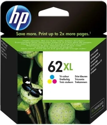 Cartucho de Tinta Original HP nº62 XL Alta Capacidad/ Tricolor