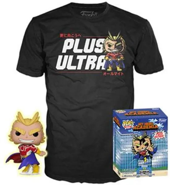 Pop & tee my hero academia all might funko + camiseta talla m ut - 56664m