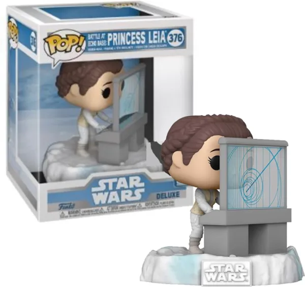 Funko pop deluxe star wars princesa leia en la batalla de la base en echo 45901