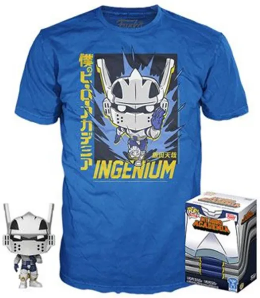 Pop & tee my hero academia tenya iida ingenium (full mech suit) funko + camiseta talla aleatoria