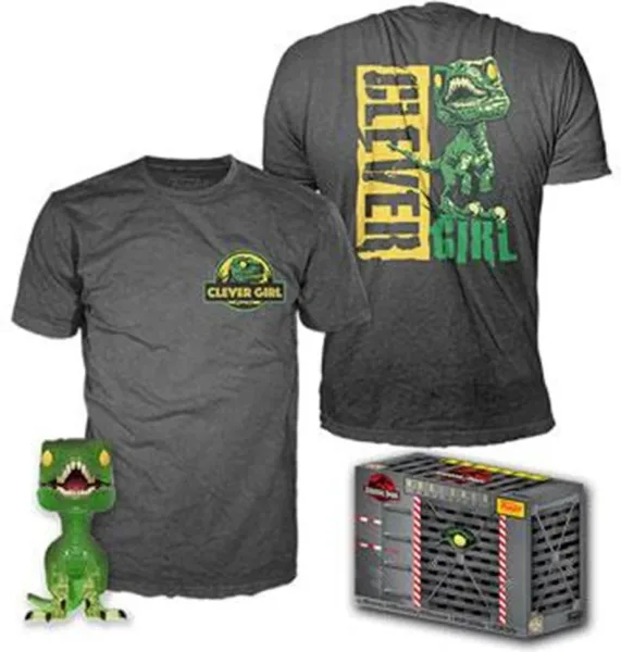 Pop & tee jurassic park clever raptor  funko + camiseta talla xl ut - 47628xl