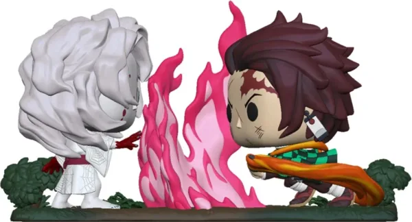 Funko pop moment animacion demon slayer kimetsu no yaiba tanjiro vs rui