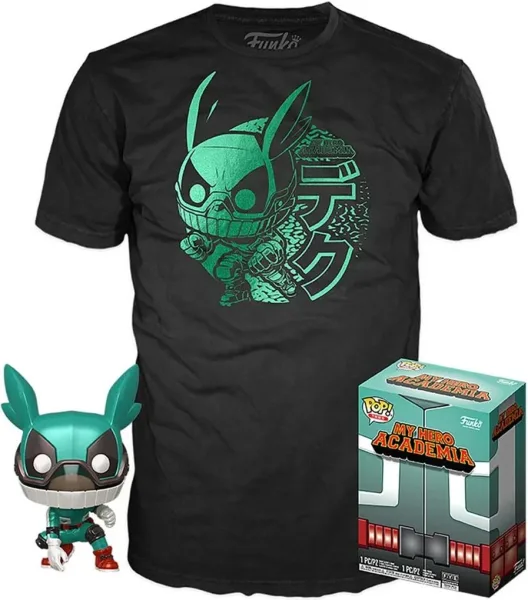Pop & tee my hero academia deku con casco (full mech suit) funko + camiseta talla l