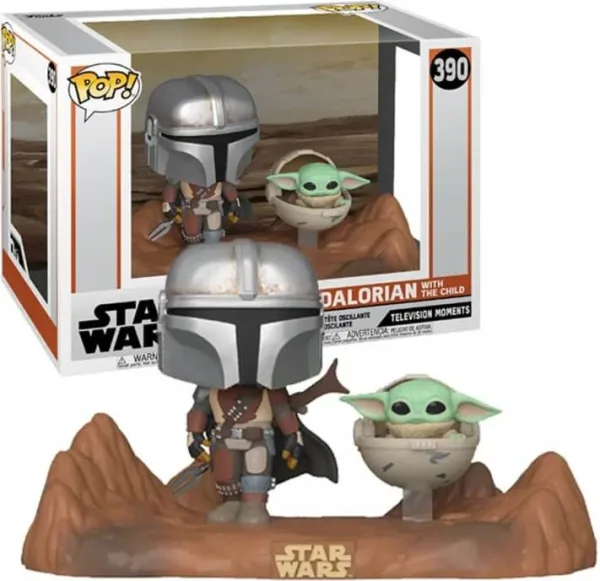 Funko pop star wars the mandalorian the mandalorian & baby yoda