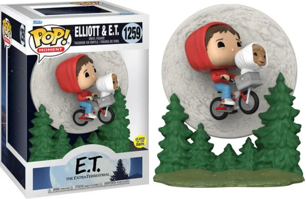 Funko pop e.t el extraterrestre figura elliot & e.t volando glow in the dark 50769