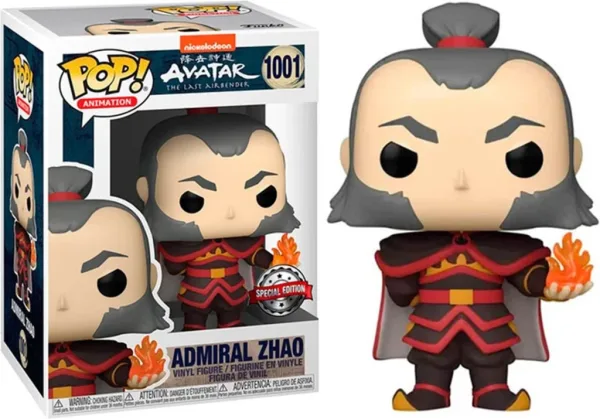 Funko pop animacion avatar the last airbender la leyenda de aang admiral zhao con bola de fuego edicion especial 56965