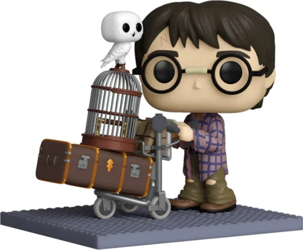 Funko pop deluxe harry potter harry empujando el carro con hedwig 57360
