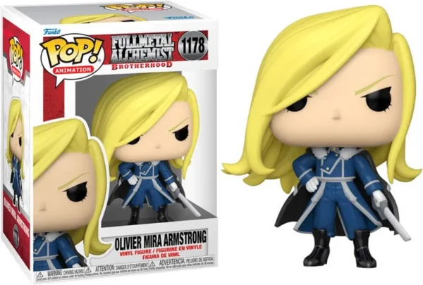 Funko pop animacion fullmetal alchemist brotherhood olivier mira armstrong con espada 57738