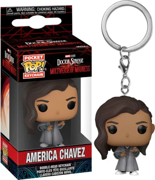Funko pop keychain llavero marvel doctor strange multiverso de la locura america chavez 62404