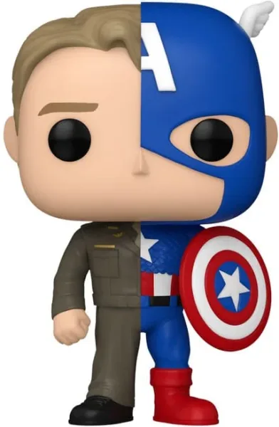 Funko pop marvel split steve rogers - capitán américa