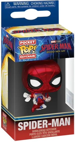 Pop keychain: spider - man bnd -  spider - man (metallic)